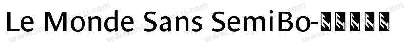 Le Monde Sans SemiBo字体转换